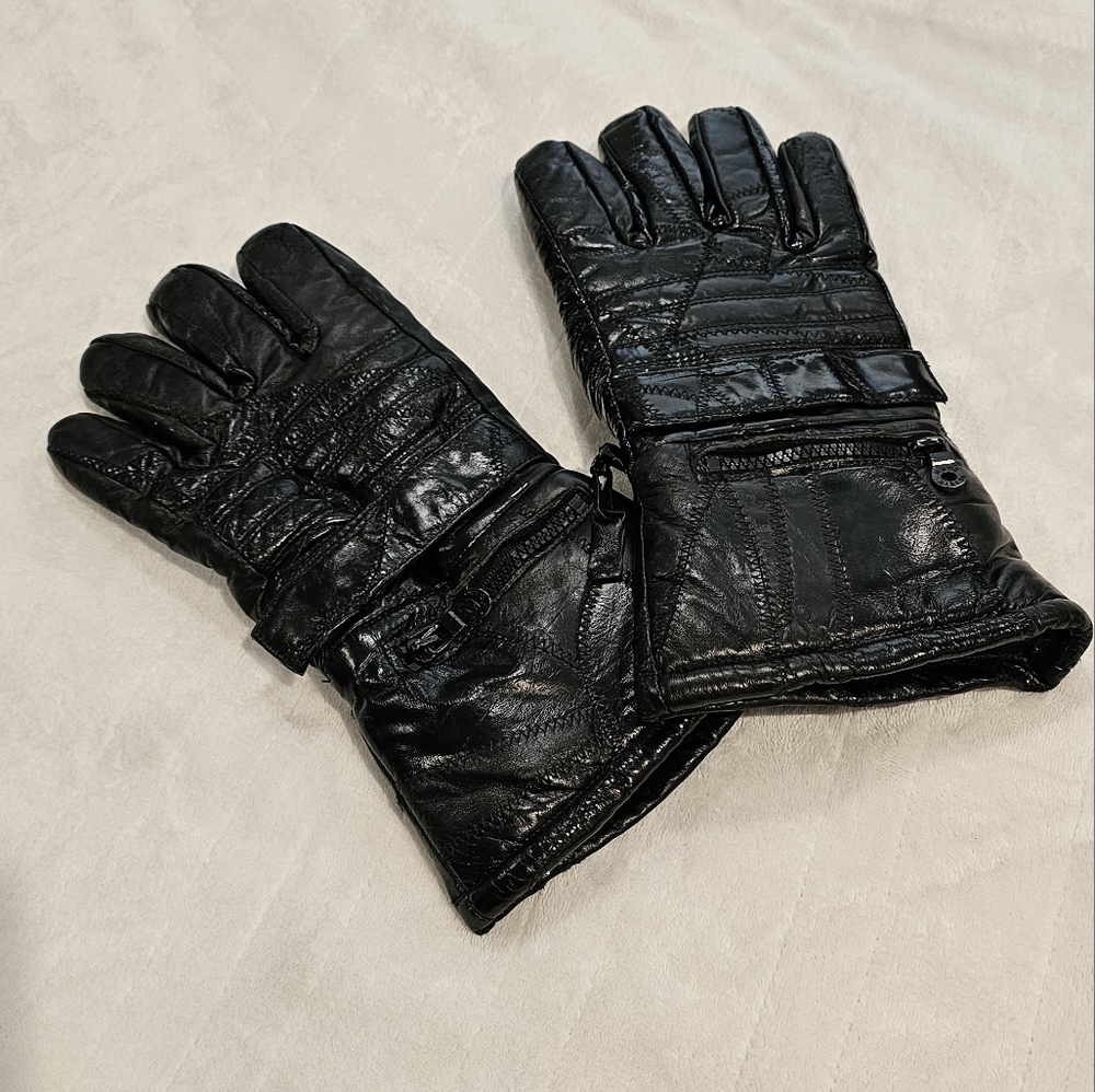 Gloves Men's Faux Leather Riding Gloves Black XL EUC